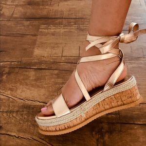 Rose Gold Espadrilles!